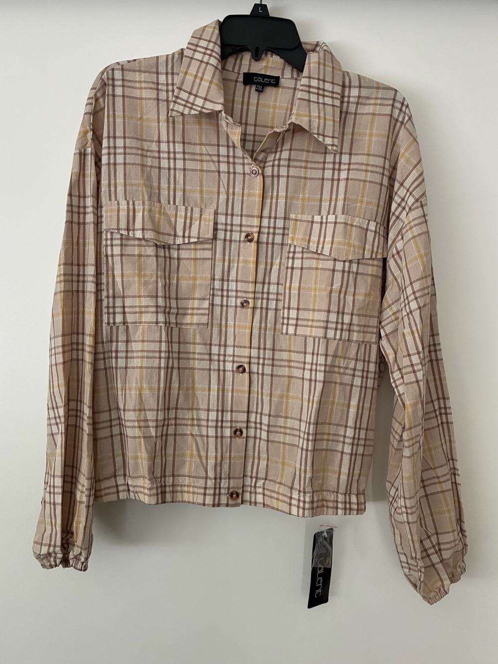 New Talent/Gucci Lightweight Plaid Button up Top/Shirt 2XL - Picture 2 of 8